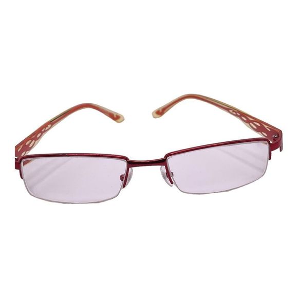 PEOPLE Half Rim Glasses with Red to Black Ombré Flames on the Arms FRAMES ONLY - Picture 3 of 13